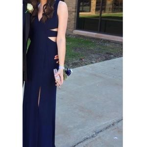 Navy floor length dress